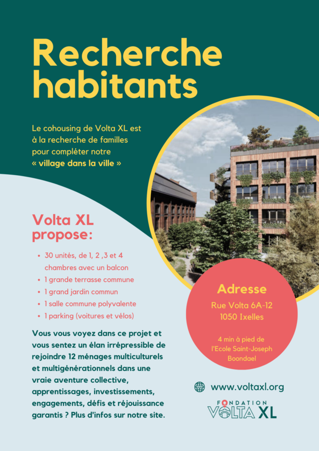 L’HG Volta XL recherche des habitants (jeunes professionnels + famille welcome)