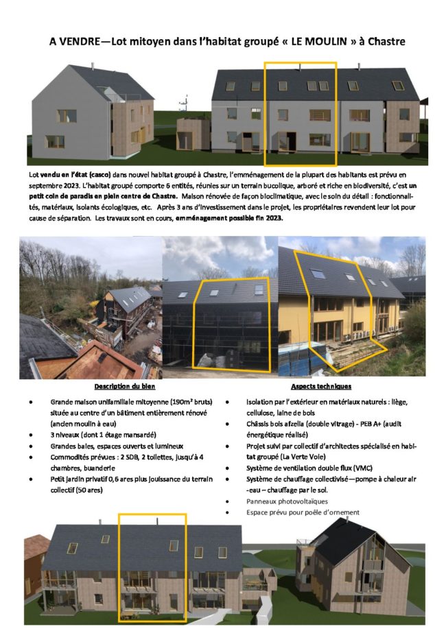 CASCO : Maison 4 chambres à vendre dans un HG de 6 entités à Chastre