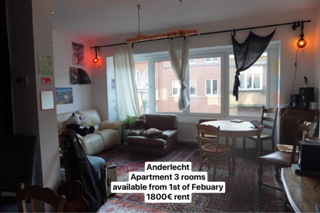 1 chambre dans une coloc de 3 personnes à Anderlecht (Bizet) – 500 euros