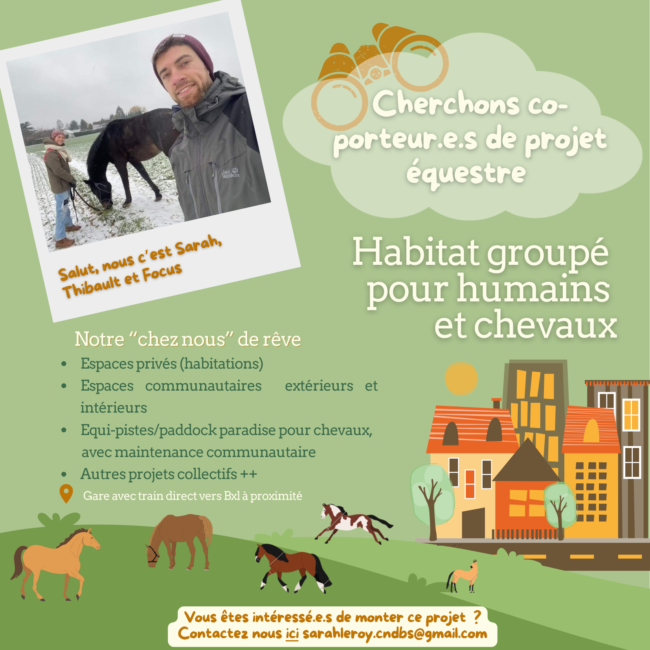 Habitat Groupé pour humains et chevaux – UPDATE rencontre 26/01 à 15h à BXL
