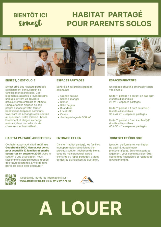 Habitats partagés pour familles monoparentales – Namur