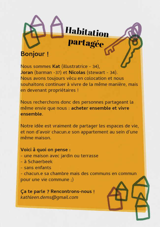 Création d’un groupe / Habitation partagée / Schaerbeek