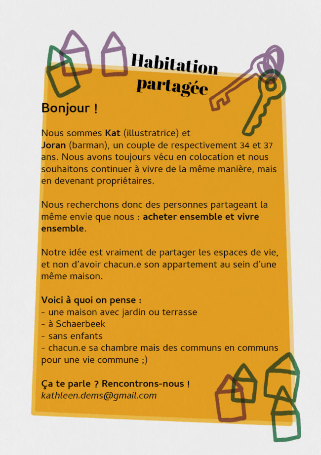 Création d’un groupe / Habitation partagée / Schaerbeek