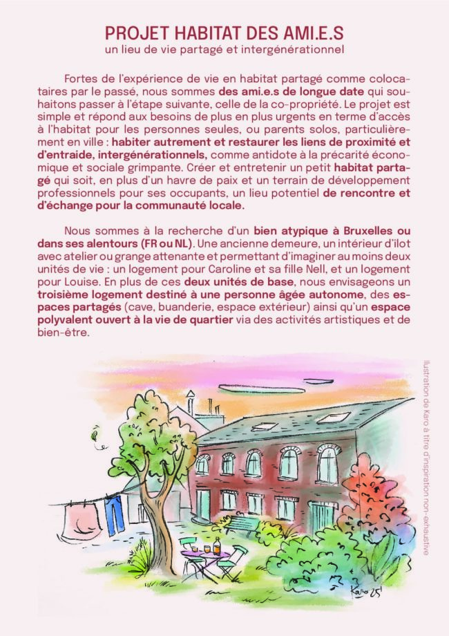 Habitat amitié – recherche d’un lieu de vie