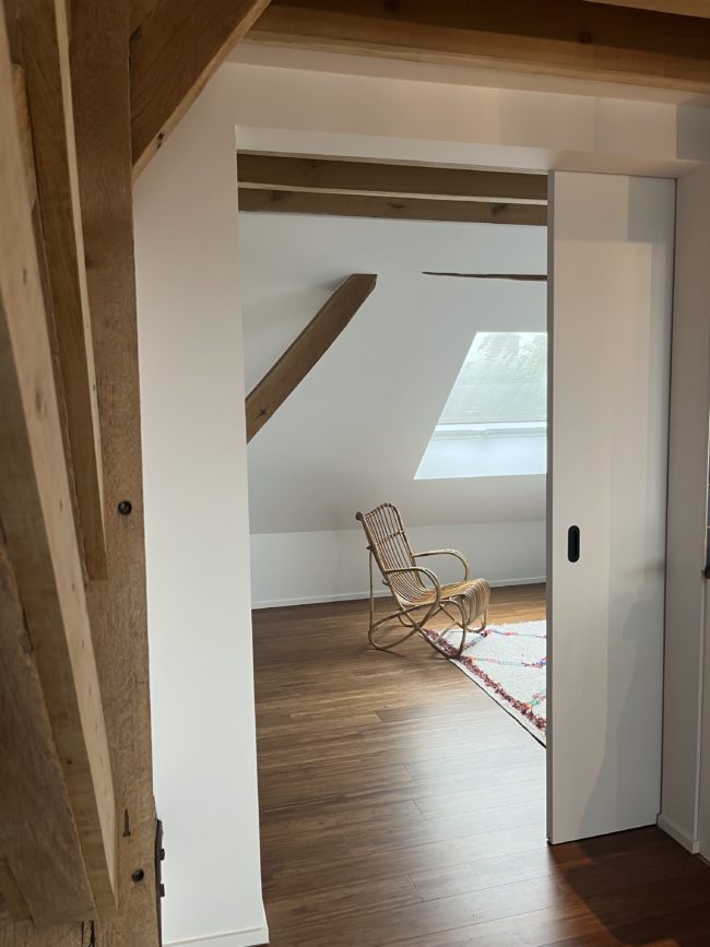 Appartement duplex à louer à la ferme du Colombier, habitat groupé à Mellery