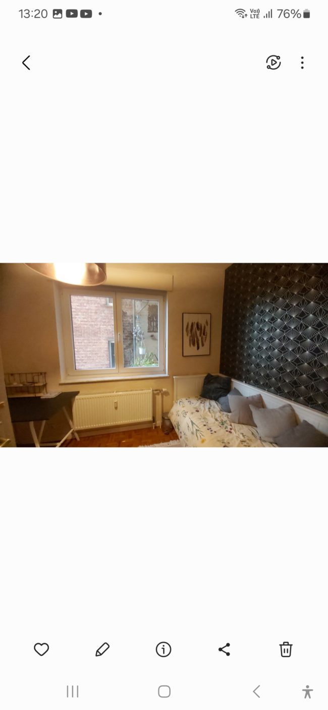 Jolie chambre dans un grand appartement en colocation avec Marie (Bois de la Cambre)