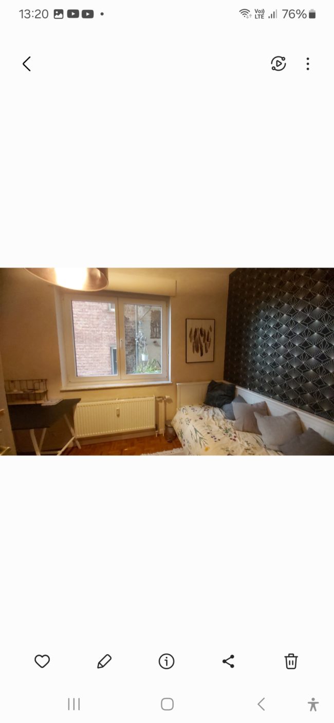 Jolie chambre dans un grand appartement en colocation avec Marie (Bois de la Cambre)