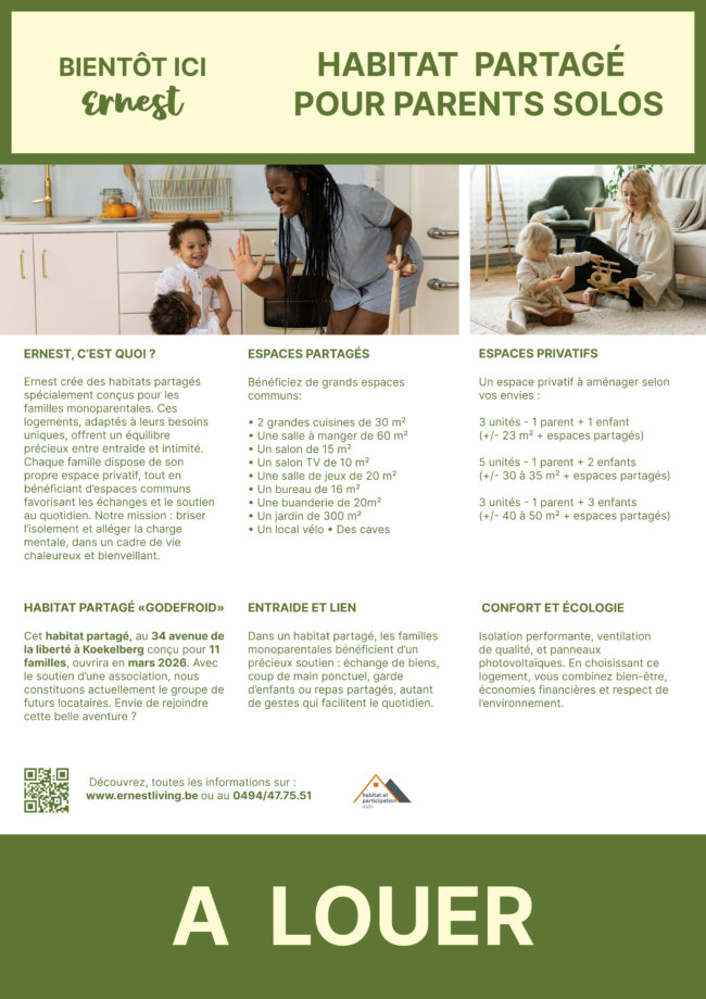 Habitats partagés pour familles monoparentales à Koekelberg