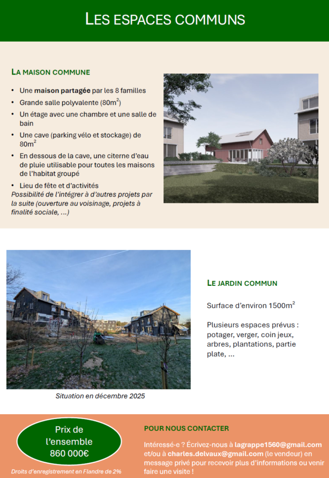 Rejoignez « La Grappe », un habitat groupé à Hoeilaert