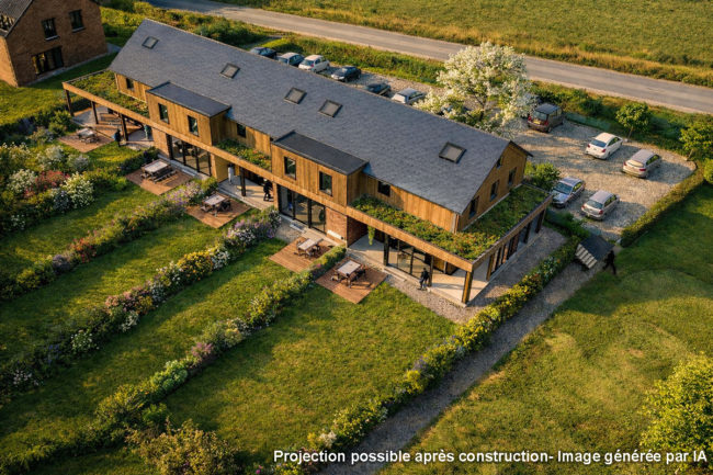 Un terrain à bâtir avec permis dans un habitat partagé près de Jodoigne