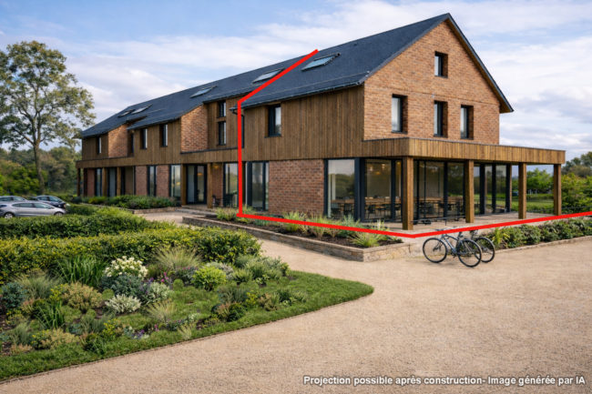 Un terrain à bâtir avec permis dans un habitat partagé près de Jodoigne