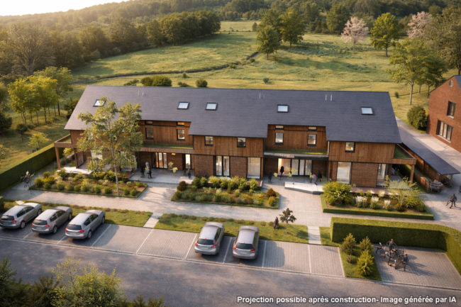 Un terrain à bâtir avec permis dans un habitat partagé près de Jodoigne