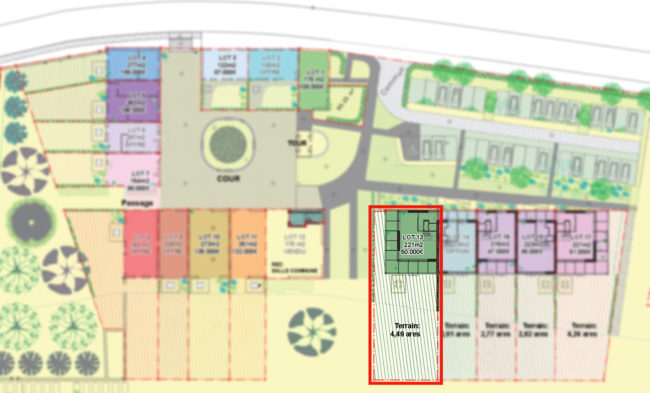 Un terrain à bâtir avec permis dans un habitat partagé près de Jodoigne