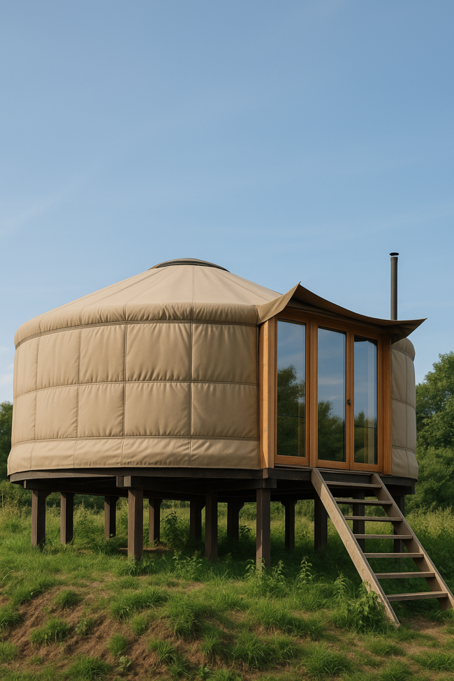 🌿 YOURTE MONGOLE AUTHENTIQUE 65 m² + MEZZANINE — HABITAT D’EXCEPTION