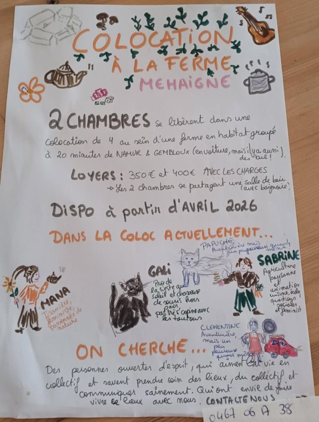 Chambres disponibles à la Ferme au delà de l&rsquo;eau